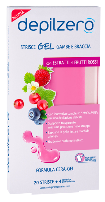 DEPILZERO STRISCE GEL GAMBE BRACCIA 20 PEZZI - goldeneffe.it