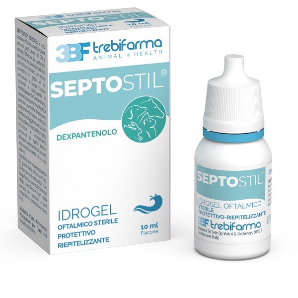SEPTOSTIL SOLUZIONE OFTALMICA IDRATANTE EPITELIO PROTETTIVA LENITIVA LUBRIFICANTE PER CANI E GATTI 10 ML - goldeneffe.it