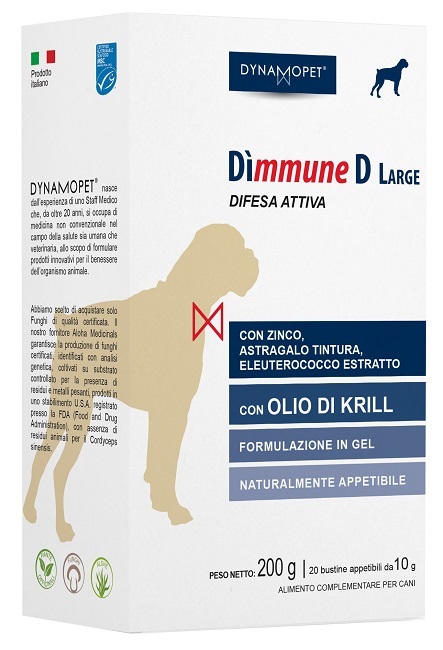 DIMMUNE D LARGE CANI 20 BUSTINE APPETIBILI DA 10 G - goldeneffe.it