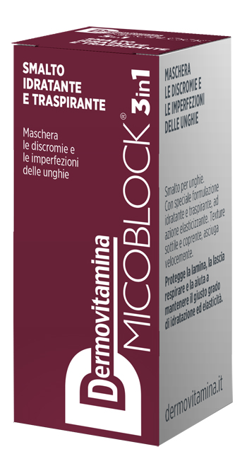 DERMOVITAMINA MICOBLOCK 3 IN 1 SMALTO IDRATANTE E TRASPIRANTE BORDEAUX 5 ML - goldeneffe.it