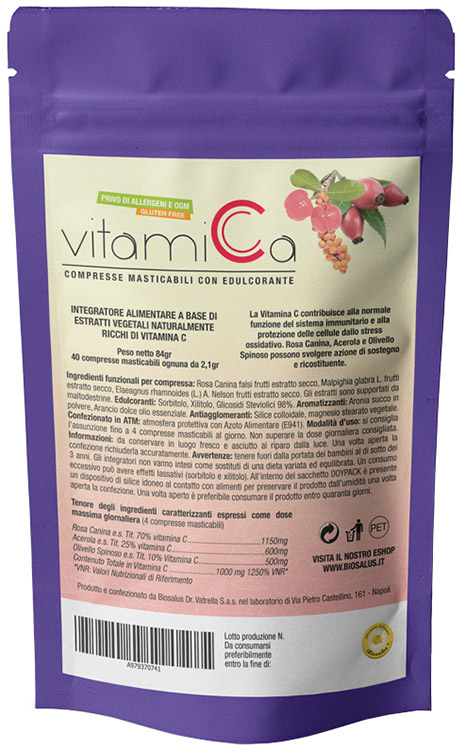 VITAMICA 40 COMPRESSE MASTICABILI - goldeneffe.it