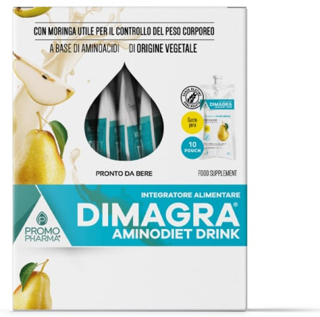 DIMAGRA AMINODIET DRINK PERA 10 POUCH DA 80 G - goldeneffe.it