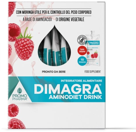 DIMAGRA AMINODIET DRINK LAMPONE 10 POUCH DA 80 G - goldeneffe.it