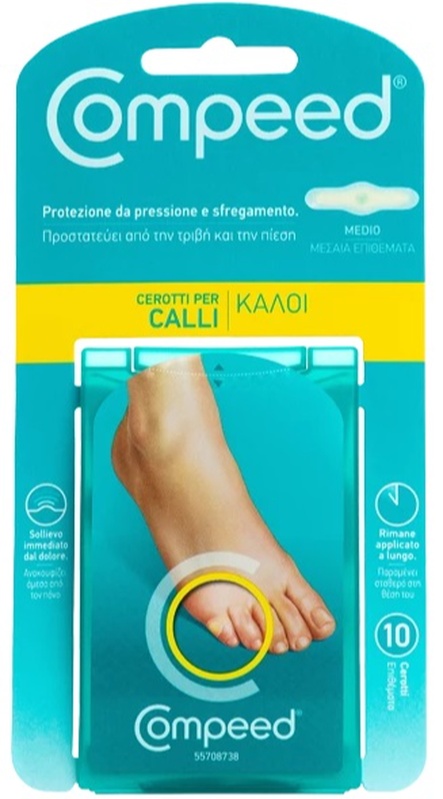 COMPEED CEROTTI PER CALLI MEDIO 10 PEZZI - goldeneffe.it