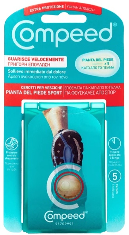 COMPEED CEROTTI PER VESCICHE PIANTA PIEDE SPORT 5 PEZZI - goldeneffe.it