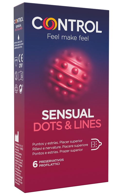 CONTROL SENSUAL DOTS&LINES 6 PEZZI - goldeneffe.it