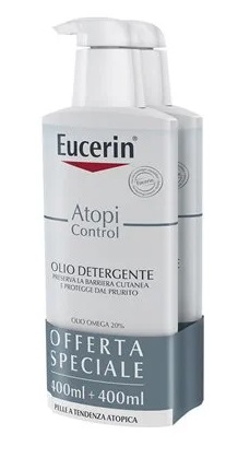 EUCERIN BIPACCO ATOPI OLIO DETERGENTE 400 ML + 400 ML - goldeneffe.it