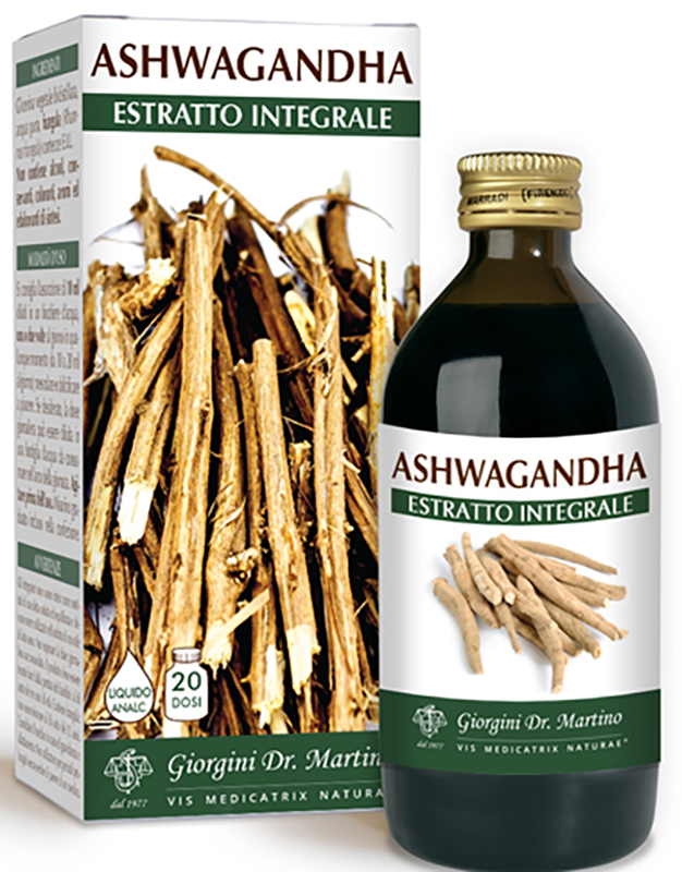 ASHWAGANDHA ESTRATTO INTEGRALE LIQUIDO ANALCOLICO 200 ML - goldeneffe.it