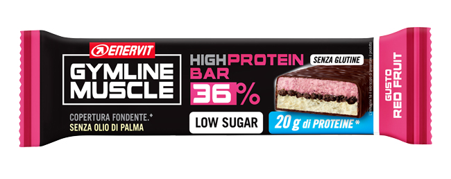 ENERVIT HIGH PROTEIN BAR 36% RED FRUIT BARRETTA 55 G - goldeneffe.it