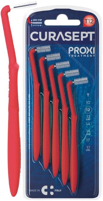 CURASEPT PROXI ANGLE T12 ROSSO/RED 5 PEZZI - goldeneffe.it