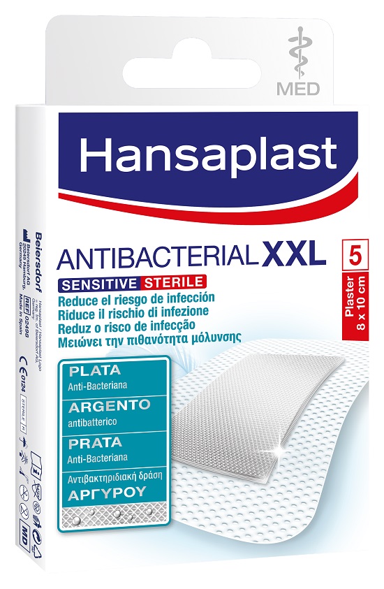 HANSAPLAST SENSITIVE MEDICAZIONE EXTRA EXTRA LARGE SILVER 5 PEZZI - goldeneffe.it
