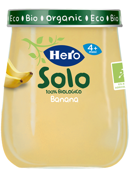 HERO SOLO OMOGENEIZZATO BANANA 100% BIO 120 G - goldeneffe.it