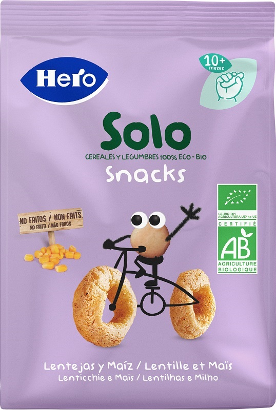 HERO SOLO SNACK LENTICCHIE MAIS 100% BIO 50 G - goldeneffe.it