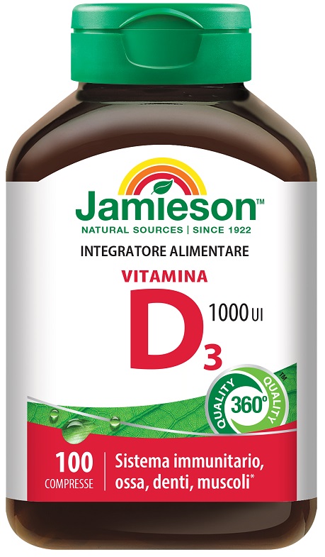JAMIESON VITAMINA D3 1000 100 COMPRESSE - goldeneffe.it
