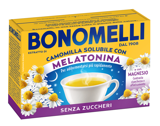 CAMOMILLA SOLUBILE MELATONINA MAGNESIO 16 BUSTINE - goldeneffe.it