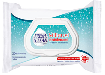 DISINFETTANTE FRESH&CLEAN SALVIETTINE 20 PEZZI - goldeneffe.it