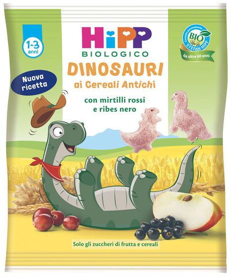 HIPP BIO DINOSAURI CEREALI ANTICHI 30 G - goldeneffe.it