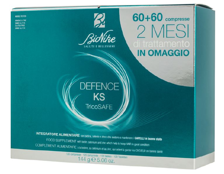 DEFENCE KS TRICOSAFE BIPACK 60 COMPRESSE + 60 COMPRESSE - goldeneffe.it