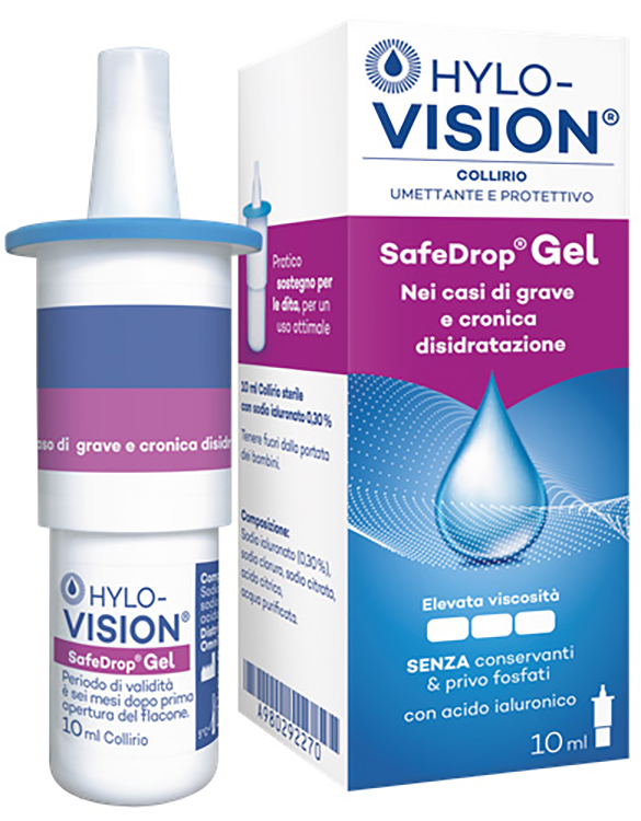 HYLOVISION SAFE DROP GEL 0,3% COLLIRIO UMETTANTE E PROTETTIVO 10 ML - goldeneffe.it