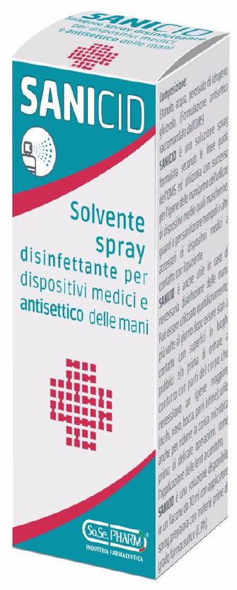 SANICID SOLUZIONE SPRAY PER DISINFEZIONE DISPOSITIVI MEDICI E ANTISETTICO MANI 30 ML - goldeneffe.it