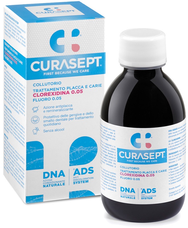 CURASEPT COLLUTORIO 0,05 ADS + DNA 200 ML - goldeneffe.it