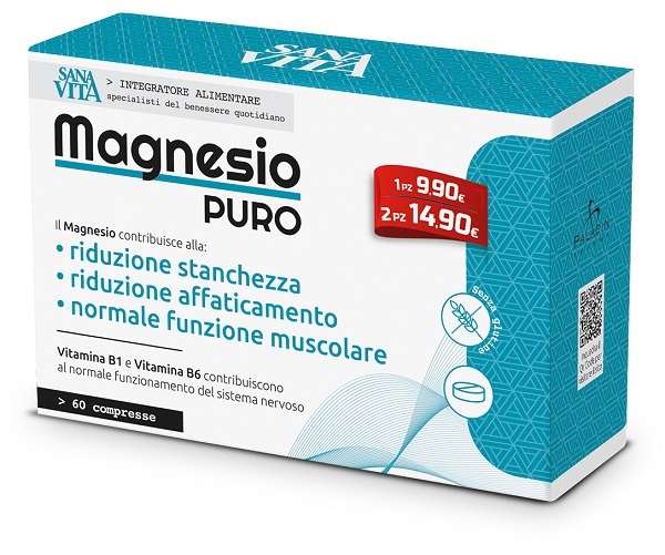 SANAVITA MAGNESIO PURO 60 COMPRESSE - goldeneffe.it