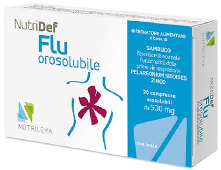 NUTRIDEF FLU OROSOLUBILE 20 COMPRESSE - goldeneffe.it
