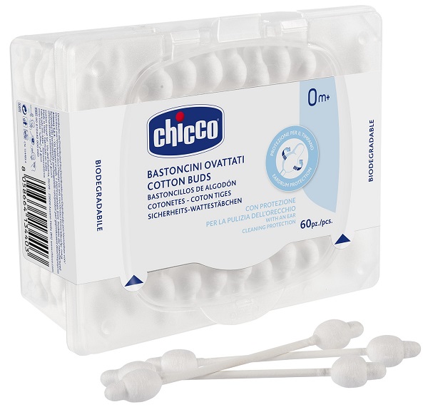 CHICCO BASTONCINI COTONATI 60 PEZZI - goldeneffe.it