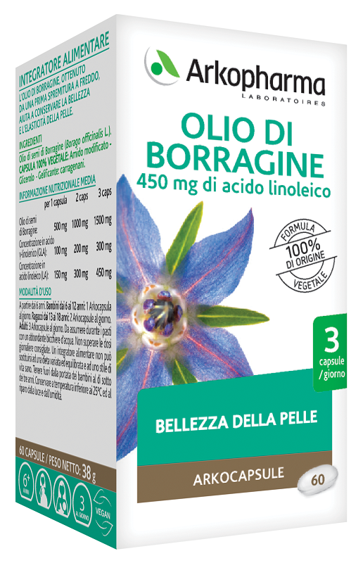 ARKOPHARMA OLIO DI BORRAGINE 60 PERLE - goldeneffe.it