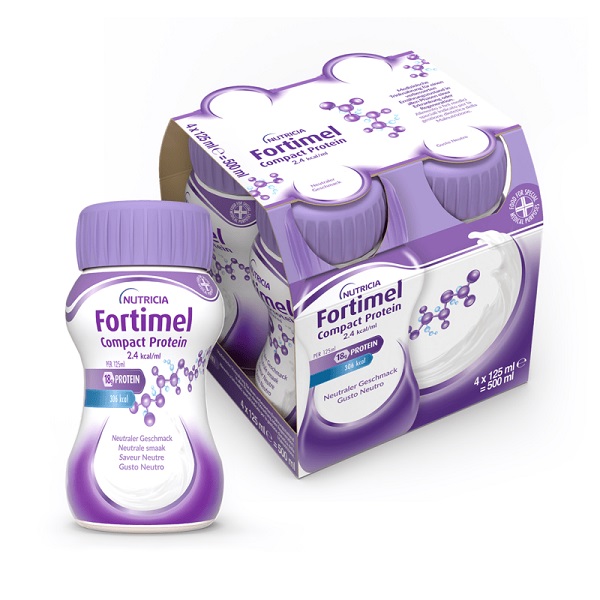 NUTRICIA FORTIMEL COMPACT PROTEIN GUSTO NEUTRO 4 BOTTIGLIE DA 125 ML - goldeneffe.it