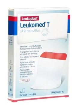 LEUKOMED T SKIN SENSITIVE MEDICAZIONE POST-OPERATORIA TRASPARENTE CON MASSA ADESIVA IN SILICONE 8X10 CM 5 PEZZI - goldeneffe.it