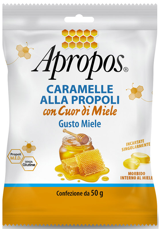 APROPOS CARAMELLE DURE MIELE CUOR DI MIELE 50 G - goldeneffe.it