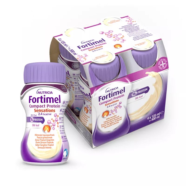 FORTIMEL COMPACT PROTEIN HOT TROPICAL ZENZERO 4 X 125 ML - goldeneffe.it