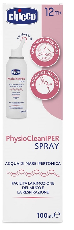CHICCO PHYSIOCLEAN SOLUZIONE IPERTONICA SPRAY 100 ML - goldeneffe.it