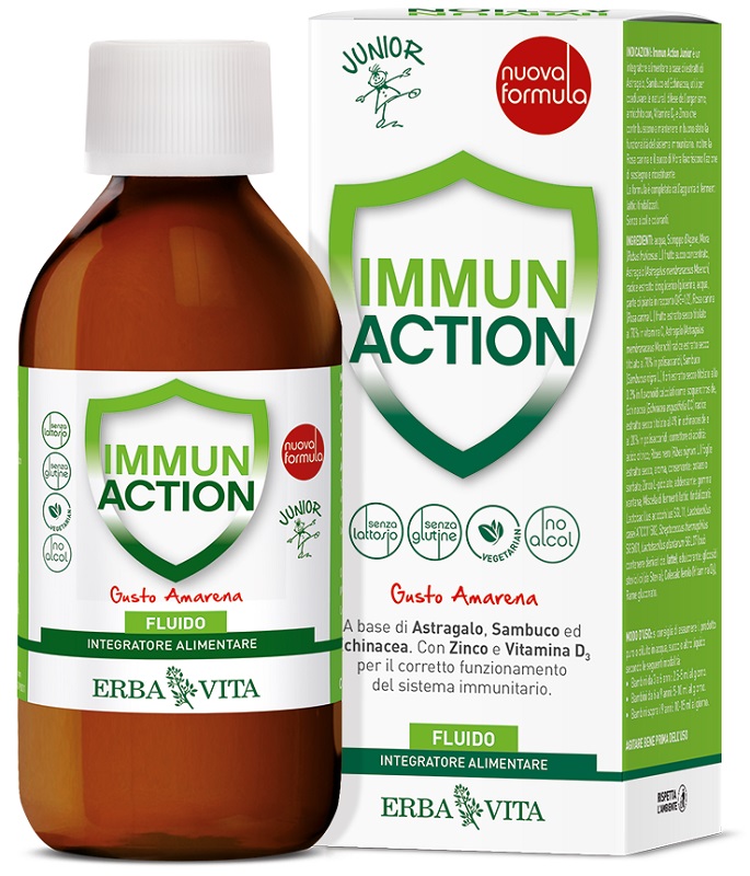 IMMUN ACTION FLUIDO JUNIOR 200 ML - goldeneffe.it