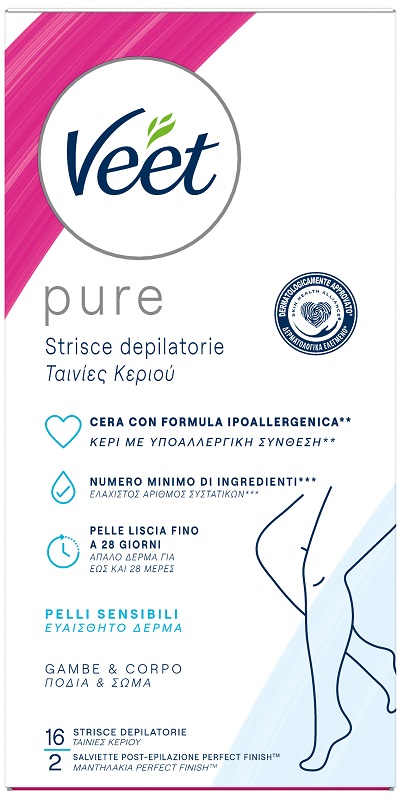 VEET STRISCE CORPO IPOALLERGENICHE 16 PEZZI - goldeneffe.it