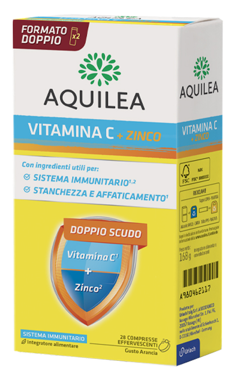 AQUILEA VITAMINA C 14 COMPRESSE EFFERVESCENTI BIPACK - goldeneffe.it
