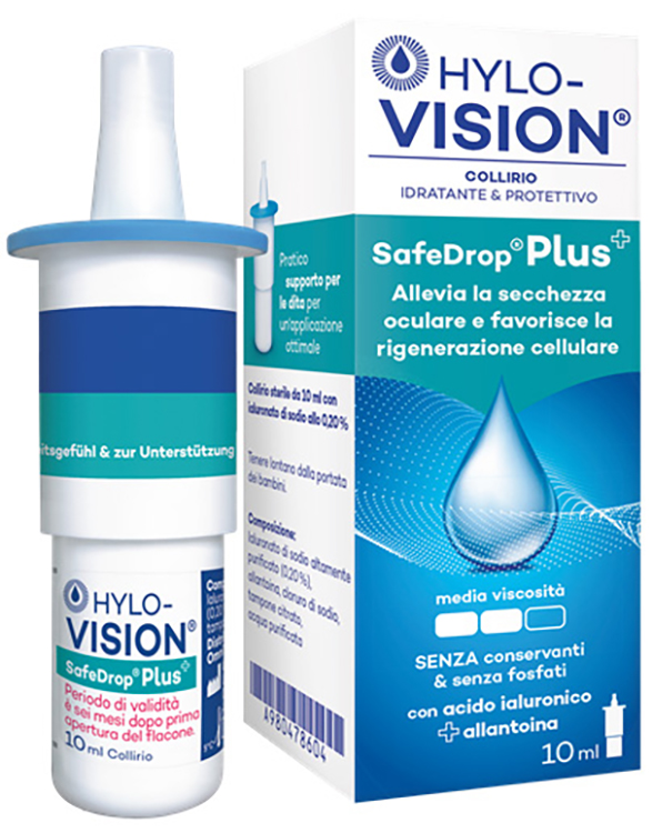 HYLOVISION SAFE DROP PLUS COLLIRIO IDRATANTE E PROTETTIVO 10 ML - goldeneffe.it