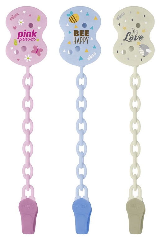 CHICCO CLIP CON CATENELLA MIXED COLORS NEW 2020 - goldeneffe.it