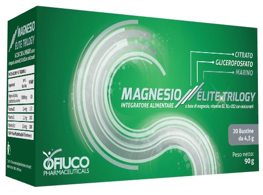 MAGNESIO ELITE TRILOGY COMPOSTO POLVERE 20 BUSTINE X 4,5 G - goldeneffe.it