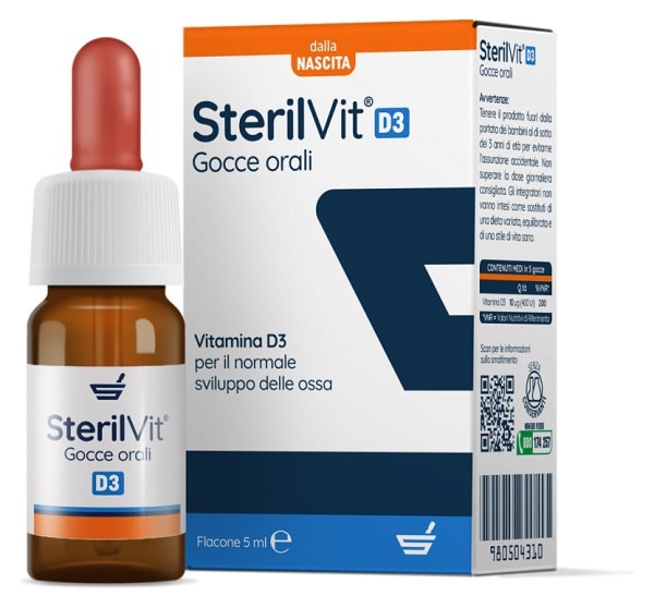STERILVIT D3 GOCCE 5 ML - goldeneffe.it