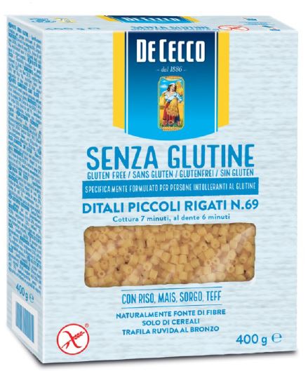 DE CECCO DITALI PICCOLI RIGATI N69 400 G - goldeneffe.it