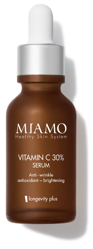 MIAMO HEALTHY SKIN SYSTEM VITAMIN C 30% SERUM ANTI WRINKLE ANTIOXIDANT BRIGHTENING LONGEVITY PLUS 30 ML - goldeneffe.it