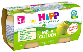 HIPP BIO OMOGENEIZZATO MELA GOLDEN 2 X 80 G - goldeneffe.it