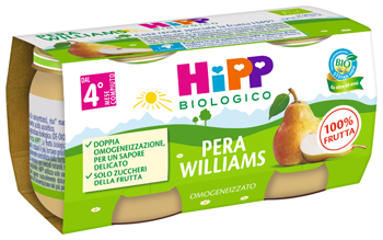 HIPP BIO OMOGENEIZZATO PERA WILLIAMS 2 X 80 G - goldeneffe.it
