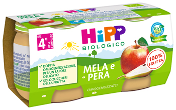 HIPP OMOGENEIZZATO MELA/PERA 2 X 80 G - goldeneffe.it