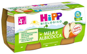 HIPP BIO OMOGENEIZZATO ALBICOCCA/MELA 2X80 G - goldeneffe.it