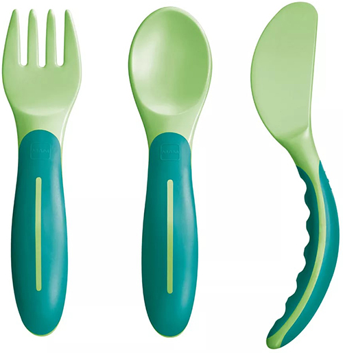 MAM BABYS CUTLERY 6+ NEUTRO - goldeneffe.it