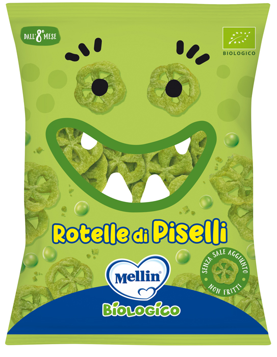 MELLIN SNACK BIO ROTELLE PISELLI 20 G - goldeneffe.it