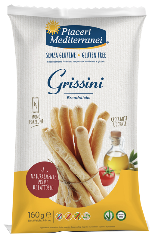PIACERI MEDITERRANEI GRISSINI 160 G - goldeneffe.it